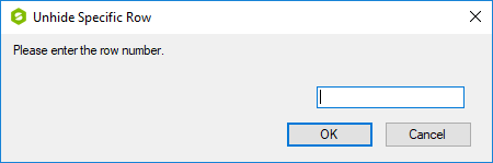 Unhide Specific Row Dialog in Spread Designer