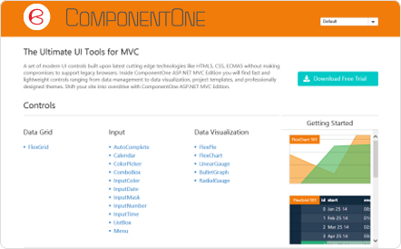 ComponentOne for ASP.NET MVC 控件管理器