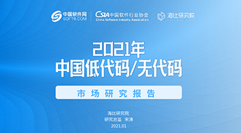 海比研究-《2021年中国低代码/无代码市场研究报告》